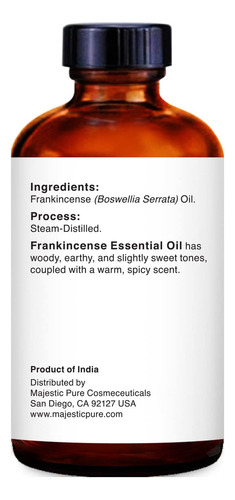 Aceite Esencial De Incienso Majestic Pure, Grado Terapeutico