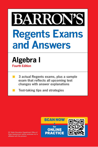 Book : Regents Exams And Answers Algebra I, Fourth Edition.