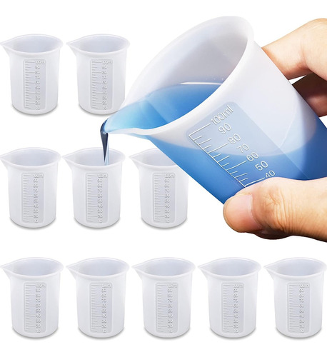 Vaso Medidor Silicona Para Resina Manualidades Antiadherente