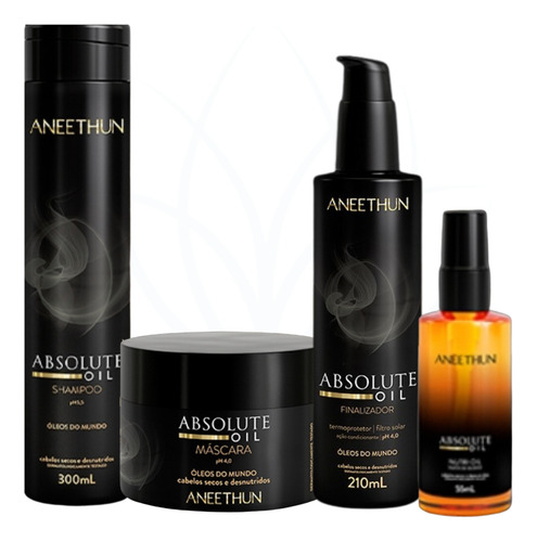 Kit Shampoo Mascara Final Óleo Absolute Aneethun Lançamento