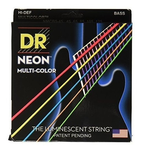 Dr Strings Nmcb5  45 Dr Neon 5 Cuerdas Para Bajo, Medio, Mul