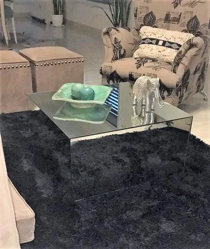 Mesa De Centro Espejada, Ratona, Mesa De Arrime 70 X 70 X 40