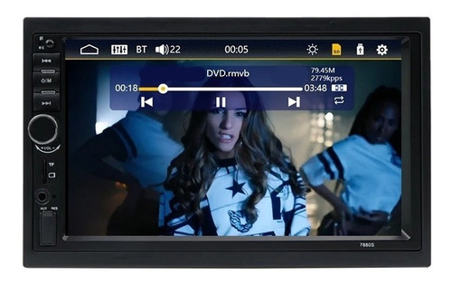 Imagen 2 de 8 de Radio 2 Din Tactil 7 Auto Mp3 Mp4 Bluetooth Camara Reversa