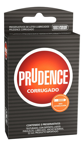 Prudence Corrugado Preservativo De Látex Lubricado 12 Unid