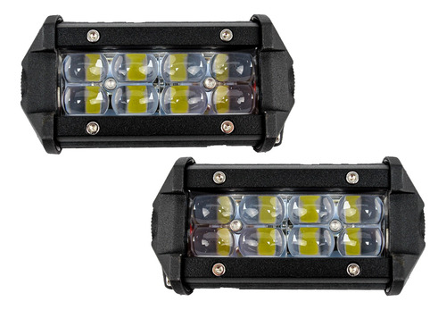 Neblinero 8 Led 24w 10-30v  Led Blanco Con Lupa  El Par 10cm