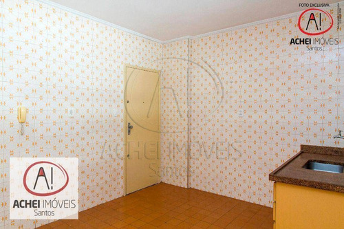 Imagem 9 de 28 de Apartamento Com 3 Dormitórios, Dependência Completa, Vaga Demarcada À Venda, 93 M² Por R$ 520.000 - Gonzaga - Santos/sp - Ap10663