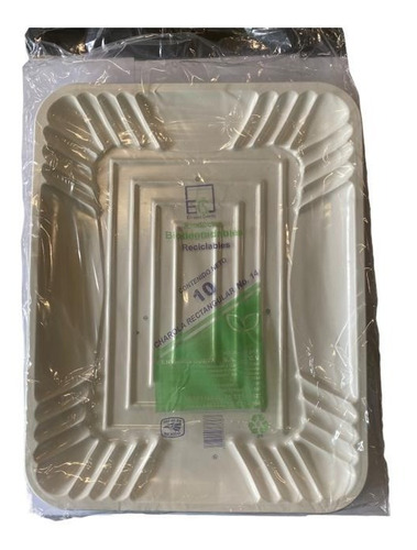 Charola Botanera Bio #14 Rectangular Blanca 30piezas