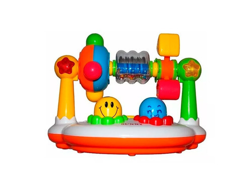 Set De Actividades Musical Sonajero Con Luz Para Bebe Color Blanco