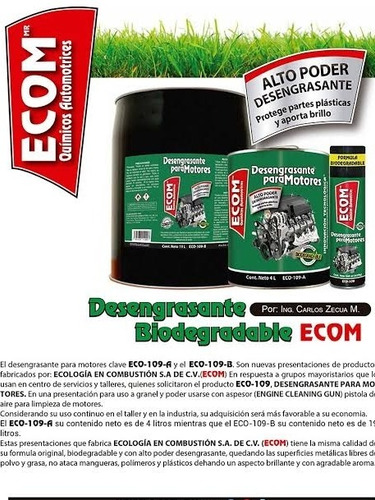 Ecom Desengrasante Para Motores 540 Ml Eco-109