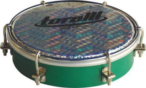 Tamborim Injetado Verde Pele Holografica Torelli Tt 405