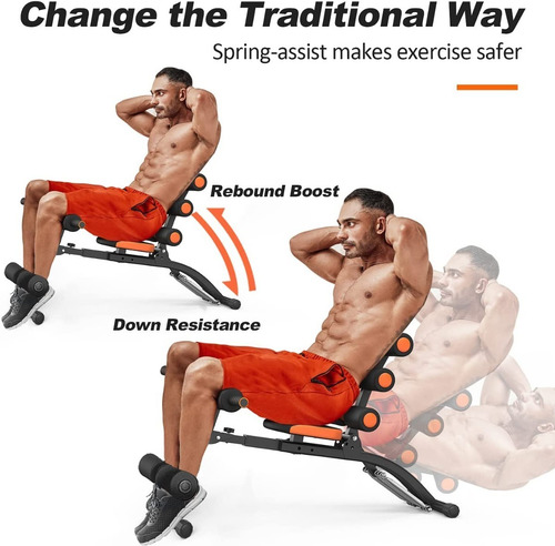 Six Pack Core Banca Abdominal Multifuncional 6 N 1 + 2 Ligas