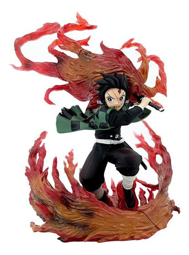 Figura Kimetsu No Yaiba Tanjiro Respiracion Solar Fuego Pvc