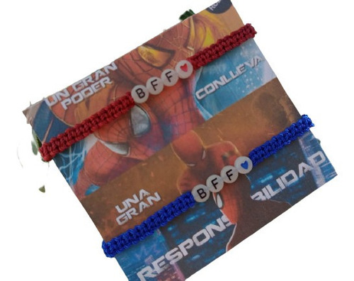 Pulseras Para Amistad Bff Brillan En La Oscuridad Spider Man