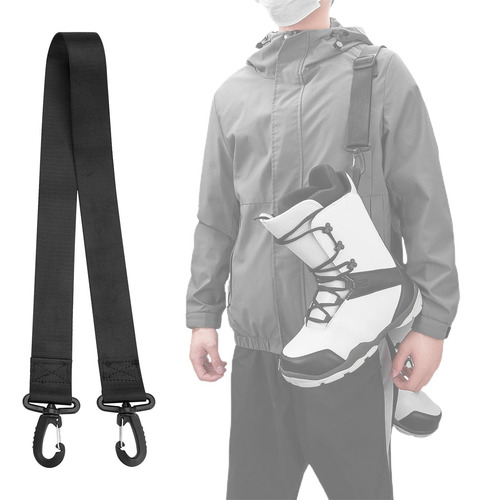 3 Ski Shoulder Carrier Shoulder Leash Easy Carry Negro