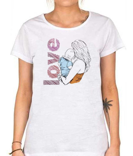 Remera De Mujer Frase Love Amor Madre E Hijo Mama Sos La