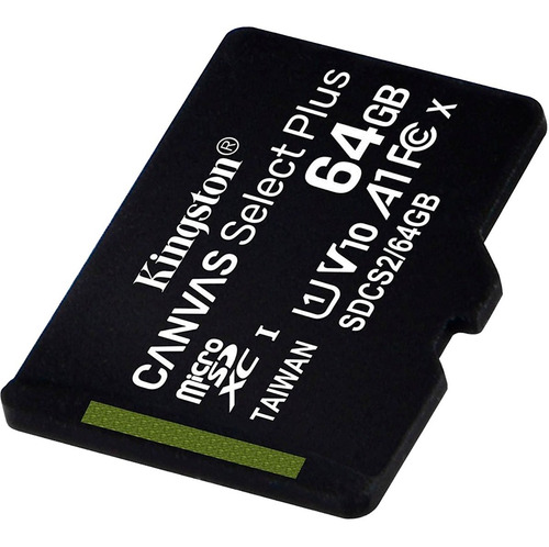 Memoria Kingston Microsd 64gb Clase 10 100 Mb/s