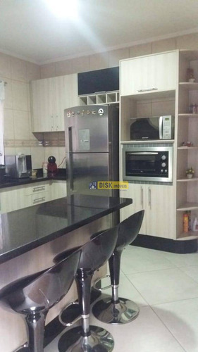 Sobrado Com 3 Dormitórios À Venda, 224 M² Por R$ 575.000 - Jardim Las Vegas - Santo André/sp - So0687