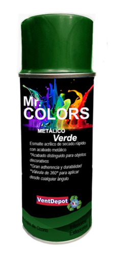 Pintura Acrílica Acabado Metálico, Mxaer-004, Verde, Metáli