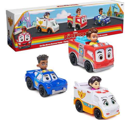 Muñecos Disney Junior Firebuds On The Move Rescue Team 3 Pk