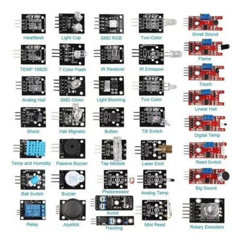 37 Em 1 Kits Sensor Modulo Para Arduino Alta Qualidade