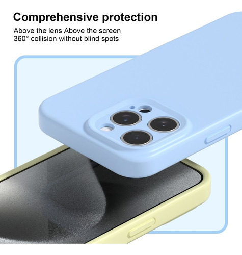 Capa De Silicone Para iPhone 13, Cor Sólida E Antimanchas
