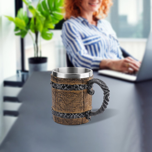 Taza For Beber Cerveza De Barril De Té De Madera Estilo 2