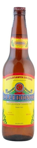 Cachaça Aguardente De Cana Claudionor 600 Ml 