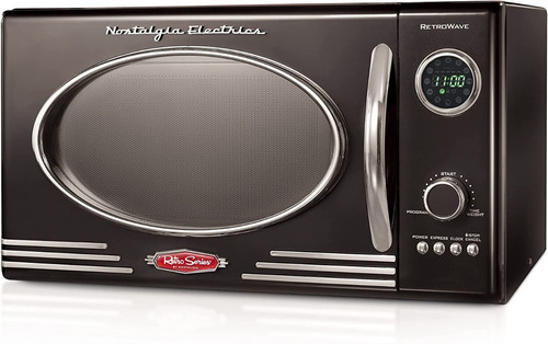 Nostalgia Black Retro Horno Microondas 12 Programas 800w 25l