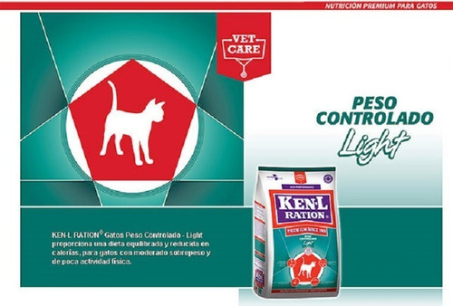 Imagen 3 de 4 de Alimento Para Gatos Ken-l Light Adultos 7,5 Kg.