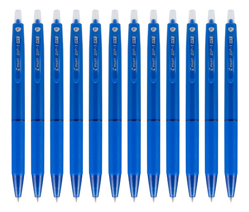 Caja 12 Bolígrafos Pilot Plumas Bp1 Rt Retráctil Punto Fino Color de la tinta Color Color del exterior Azul