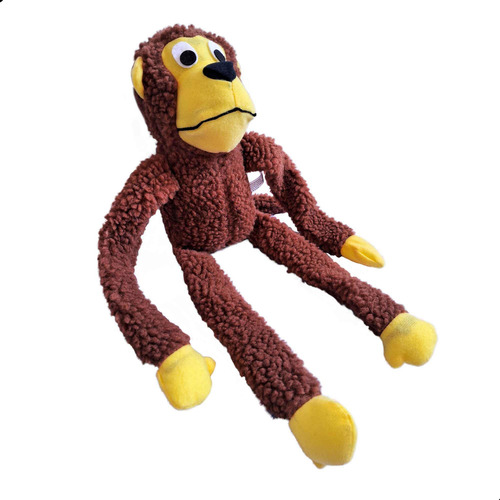 Brinquedo Mordedor Pelúcia Macaco Grande Com Apito 46 Cm Pet