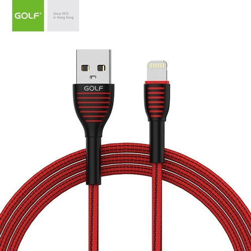 Cable Compatible Con iPhone Aprobado 1 Metro Golf Color Rojo