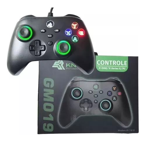 Controle Compatível com Xbox 360 Com Fio Computador Notebook Preto