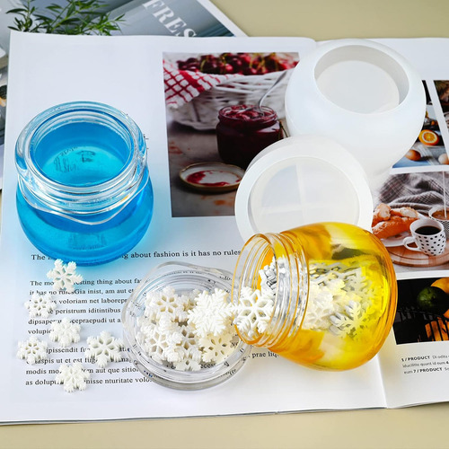 Molde Resina Silicone Para Garrafas Potes De Pudim Com Tampa
