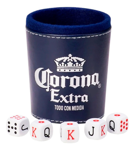 Domino Corona Fondo Azul + Cubilete + Baraja Victoria Españo