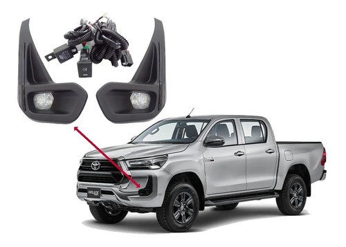 Neblineros Led Toyota Hilux 2021 Kit Completo