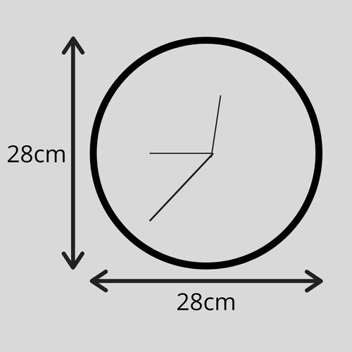 Relógio De Parede Minimalista Em Madeira Natural 28cm