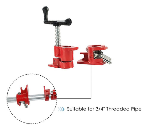 Pa Cubii Prensa / Sargento Para Madera De Tubo 3/4 Pz
