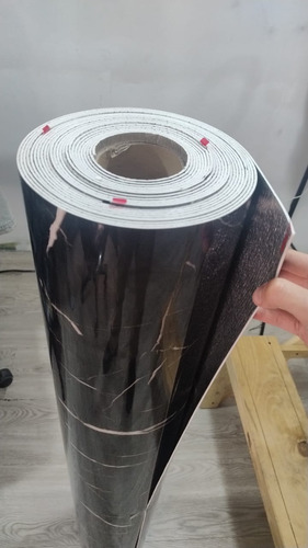 Laminas De Marmol Autoadhesivo Pvc Negro