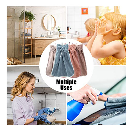 Toallas De Microfibra Fhdusryo Para Colgar A Mano, 4 Unidade