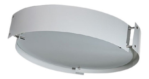 Lámpara Techo Aluminio Pantalla Vidrio Esmerilado Maxxi Color Blanco
