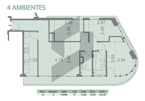 Moca 2 - Uf 18°f - 4 Ambientes 94m²
