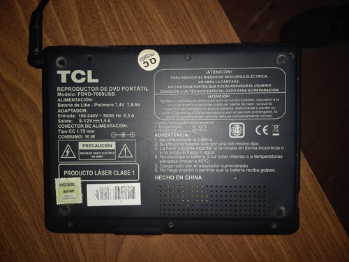 Imagen 4 de 6 de Dvd Pportátil Tcl
