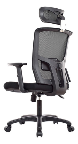 Silla De Oficina Pste Bonno Delphi Nylon Negra Color Negro Material Del Tapizado Tela/malla