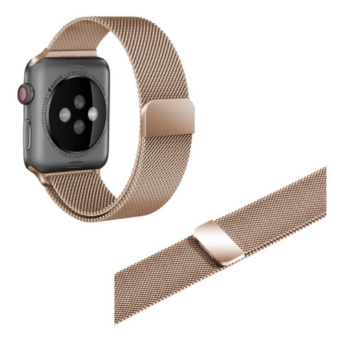 Imagen 2 de 8 de Correa Para Apple Watch Acero Magnética 38/40/42/44 Mm
