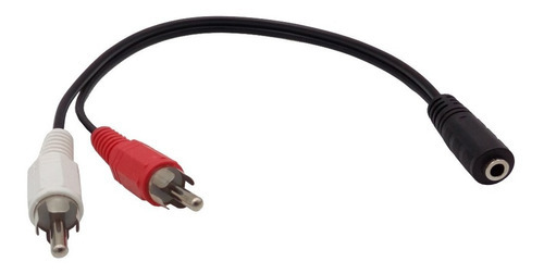 Cable Miniplug Hembra A 2 Rca Macho 40cm Mp3 Auriculares