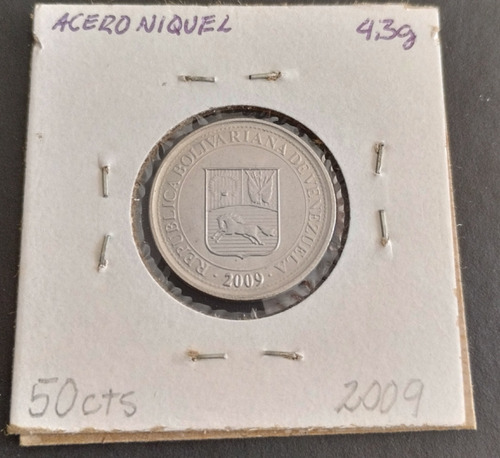 Moneda Acero-niquel 2009 Valor Facial 50 Centimos 