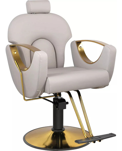 Silla Premium Salon Spa Estetica Neumatica Ajustable Gold