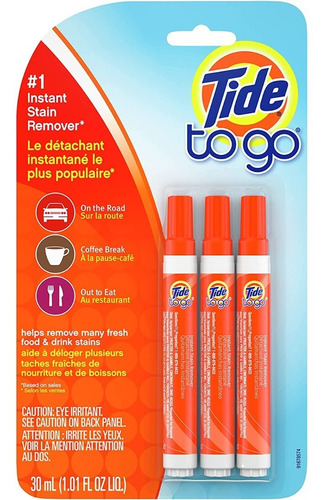 Tira Manchas Tide To Go Instantâneo Blister 10 Ml 6 Unidades