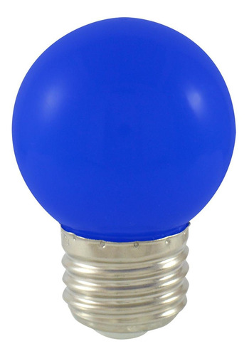 Bombillo Led Tipo Ping Pong Azul 1 Wat E 27 Discover L2036